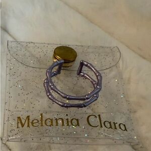 NEW! Gorgeous! Melania Clara Adjustable Lavender Ring